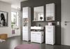 Xonox Scout Hochschrank (B/H/T: 37x191x31 cm) in weiß Nachbildung und weiß Hochglanz tiefzieh Bild 5