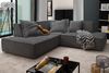KAWOLA Sofa SAMU Ecksofa Stoff anthrazit Recamiere links 72 x 224 x 226 cm Bild 2