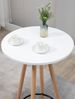 Stehtisch Ø 60cm innen LUMI - Holz, Skandinavisches Design | Bartisch rund Hoher Tisch Bistrotisch Hochtisch, 107x60cm HxB, Weiß-Beige Bild 4