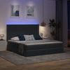 vidaXL LED-Speicherbett mit Matratze Dunkelgrau 200 x 200 cm Samt 3372876 Bild 5