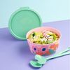 Koziol Schale 2,2l mit Deckel Nora Blooms sweet pink/mid green Bild 3