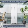 Umkleideschrank Spind BARTEK - 4 Abteile, Etikettenhalter Lüftungsschlitze | Umkleidespind Schließfachschrank Garderobenspind, 172x55,9x45cm Weiß Bild 3