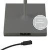 LED Tischleuchte, grau, Aluminium, Touchdimmer, Akku, H 38 cm Bild 4