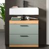 furnling Waschbeckenunterschrank Scott 2 Schubladen, Badmöbel, Badschrank, Badunterschrank, 60 cm breit Bild 2
