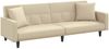 vidaXL Schlafsofa mit Kissen Creme Stoff 351878 Bild 2