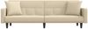 vidaXL Schlafsofa mit Kissen Creme Stoff 351878 Bild 4