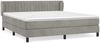 vidaXL Boxspringbett mit Matratze Hellgrau 160x200 cm Samt 3127619 Bild 2