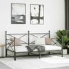 vidaXL Tagesbett Ausziehbar ohne Matratze Schwarz 107x203 cm Stahl 4104678 Bild 4