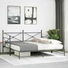 vidaXL Tagesbett Ausziehbar ohne Matratze Schwarz 107x203 cm Stahl 4104678 Bild 3
