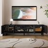 TV-Schrank mit 4 Türen & Einlegeböden, 169 x 34 x 45,5 cm, Schwarz Bild 2