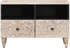 vidaXL TV-Schränk mit Speicher Weiß 70 x 33,5 x 46 cm Massivholz Mango 4018369 Bild 3