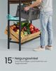 SONGMICS Getränkekistenregal, 2 Ebenen für 6 Kisten, mit 3 Ablagen, Stahl, Getränkeregal, braun-schwarz Bild 3