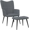 vidaXL Relaxsessel mit Hocker Dunkelgrau Stoff [327953] Bild 2