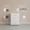 OTTO home Nachtkommode Nachttisch Nachtschrank Schubladen Sideboard Schubladenkommode OTELI (Breite 40 cm SOFT-CLOSE-FUNKTION, elegante Dekor- oder Hochglanzfront), mit 3 geräumigen Schubladen für viel Stauraum MADE IN GERMANY Bild 3