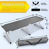 TRESKO XXL Campingbett Feldbett 190 x 64 x 44 cm Metallrohr - Belastbarkeit bis 150kg Grau Bild 4