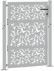 vidaXL Gartentor 100x125 cm Verwitterungsstahl Blattdesign 4100965 Bild 3