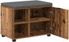 vidaXL Flurbank mit Kissen mit Regal mit Tür Altholz 60 x 38 x 46 cm 891502 Bild 5