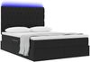 vidaXL LED-Speicherbett mit Matratze Schwarz 140 x 200 cm Samt 3372731 Bild 3