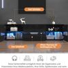 TV-Schrank 160 x 39 x 45 cm in Schwarz, mit Hochglanz-Front, LED-Beleuchtung, 2 Türen und 1 Schublade Bild 4