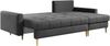 Ecksofa Wohnzimmer - L-form mit Schlaffunktion und Bettkasten - ASTRA - Grau Mikrofaser Bild 3
