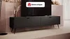 Vente-unique - ELONARIA TV unit Holz, Platte Schwarz - B 38 cm x H 51,2 cm x L 200 cm Bild 2