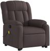 vidaXL Massagesessel mit Aufstehhilfe Dunkelbraun Stoff 3205333 Bild 4