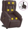 vidaXL Massagesessel mit Aufstehhilfe Dunkelbraun Stoff 3205333 Bild 2