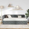 vidaXL Eckbettgestell Dunkelgrau 90 x 190 cm Stoff 3394038 Bild 4