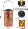 ibettertec LED Solarleuchte Solarlampen für Außen Hängend - 1 Stück Solarlampen für Außen Garten, Metall Solar Gartenleuchten für Außen Garten Draußen Balkon, IP65 Wasserdicht Solarlaterne für Außen Bild 4
