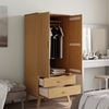 vidaXL Kleiderschrank OLDEN Braun 76,5x53x172 cm Massivholz Kiefer 358594 Bild 4