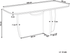 Esstisch TRAVERS Travertinoptik 180 cm 90 cm Bild 2