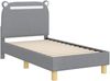 vidaXL Kinderbettgestell mit Kopfteil Hellgrau 70 x 140 cm Stoff 42011204 Bild 4