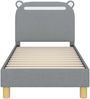 vidaXL Kinderbettgestell mit Kopfteil Hellgrau 70 x 140 cm Stoff 42011204 Bild 5