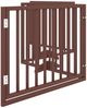 vidaXL Hundegitter mit Tür Faltbar 4 Paneele Braun 320 cm Pappelholz 352201 Bild 5