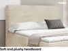 MEBLINI Boxspringbett mit Bettkasten - 140x200 - H3/Beige Cordstoff - TALIA - Gepolstert Doppelbett mit Matratze und Topper - Polsterbett mit Stauraum - Bett mit Kopfteil - Stauraumbett Bild 4