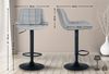 CLP 2er Set Barhocker Tover 360° drehbar und in der Höhe verstellbar,grau Kunstleder Bild 2