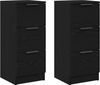 vidaXL Sideboard 2 pcs Schwarz Eichen-Optik 30 x 30 x 70 cm 862775 Bild 5