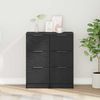 vidaXL Sideboard 2 pcs Schwarz Eichen-Optik 30 x 30 x 70 cm 862775 Bild 4