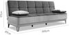 Dmora 3-Sitzer Schlafsofa Aborigeni, gepolstertes Stoffsofa, Wohnzimmersofa mit Klick-Klack-Öffnung, 190 x 87 x 97 cm, Grau Bild 3