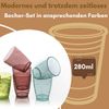 GarPet Becher Trinkgläser Set 8er Wassergläser Set Spülmaschinenfest Kunststoff Glas Bild 5