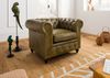 Sessel Echtleder 105x82x75 grün CHESTERFIELD #302 Bild 2