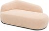 DOMO. collection Recamiere 700013, Liege mit Zierkissen, oval, Füße mit Filzgleitern, Chaiselongue, Sofa, Polstergarnitur, 183 x 105 x 75 (BxTxH), beige Bild 2