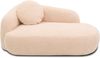 DOMO. collection Recamiere 700013, Liege mit Zierkissen, oval, Füße mit Filzgleitern, Chaiselongue, Sofa, Polstergarnitur, 183 x 105 x 75 (BxTxH), beige Bild 5