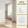 SONGMICS Ganzkörperspiegel drehbar, mit Ablagen, Haken und Vergrößerungsspiegel, rechteckig, für Schlafzimmer, weiß Bild 4
