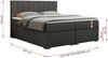 Boxspringbett, Matratze und Topper, zwei Bettkästen - LOPE - 120x200cm - Grau Kunstleder - H3 Bild 5