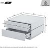 MODFU Couchtisch 360° drehbare Tischplatte (Satztisch, Wohnzimmertisch Beistelltisch, Wohnzimmertisch, 1-St, 2 Schubladen, 60*60*38cm), mit Gleitschienendesign Bild 5