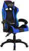 vidaXL Gaming-Stuhl mit RGB LED-Leuchten Blau und Schwarz Kunstleder 287996 Bild 2
