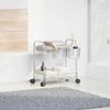 vidaXL Aufbewahrungswagen 2 Etagen Transparent 37x28x43,5 cm Acryl 4012376 Bild 3