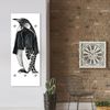 Queence Garderobe - "Penguin" Druck auf hochwertigem Arcylglas inkl. Edelstahlhaken und Aufhängung, Format: 50x120cm Bild 2