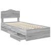 vidaXL Bettrahmen Graues Sonoma 90 x 190 cm Ingenieurs Holz 3413052 Bild 5
